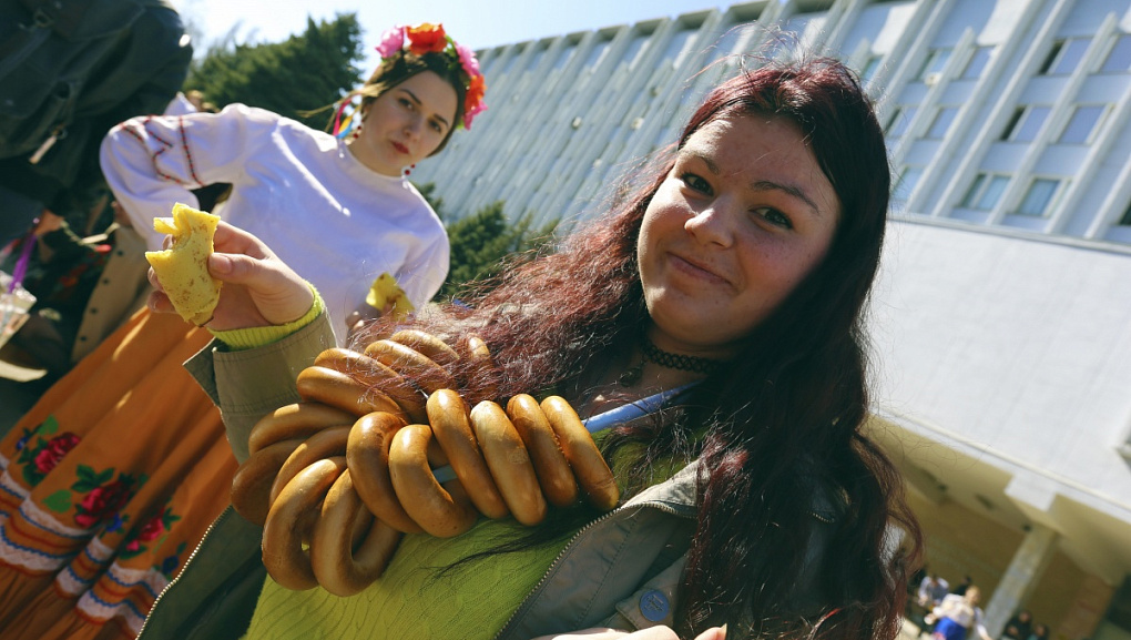 Maslenitsa in a big way celebrated in the Kuban state agrarian University