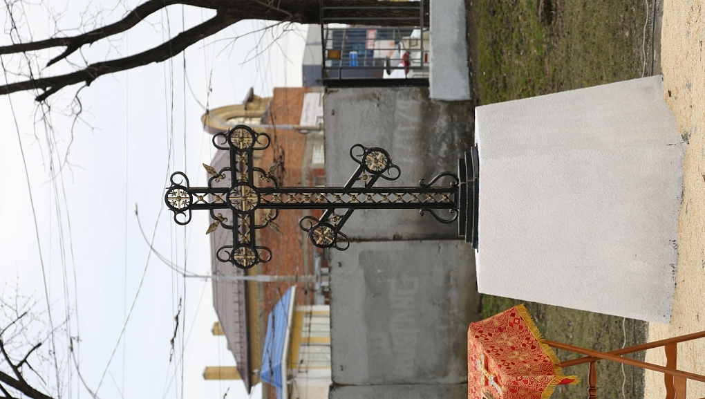В КубГАУ освятили место под строительство храма св. Татьяны