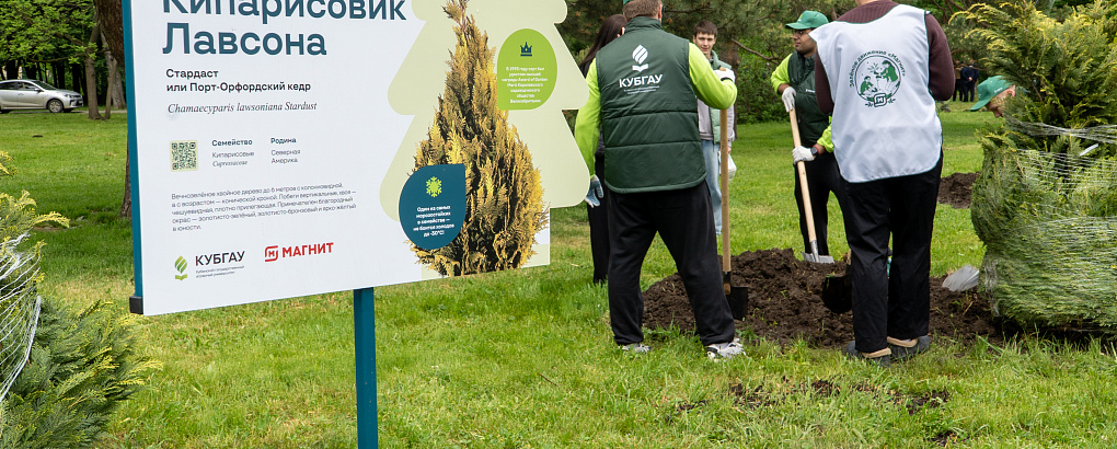 В Ботсаду КубГАУ высадили деревья